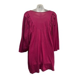 Old Navy Pink Ruched 3/4 Sleeve Tunic. Size XXL